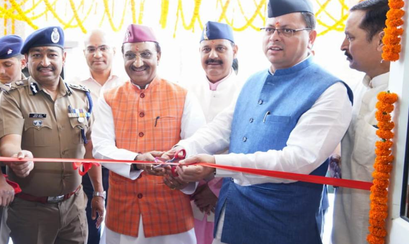 सीएम धामी ने नवनिर्मित एसडीआरएफ मुख्यालय और फायर स्टेशन का किया लोकार्पण