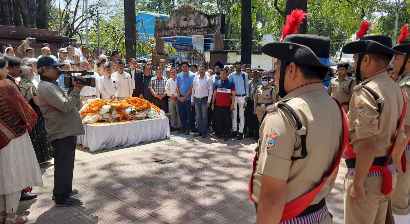 उत्तराखण्ड राज्य आन्दोलन की नायिका सुशीला बलूनी का पार्थिव शरीर पंचतत्वों में विलीन