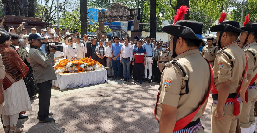 उत्तराखण्ड राज्य आन्दोलन की नायिका सुशीला बलूनी का पार्थिव शरीर पंचतत्वों में विलीन