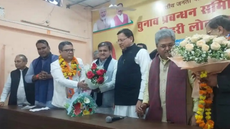 कांग्रेस को झटका देने वाले मनीष खंडूड़ी भाजपा में हुए शामिल
