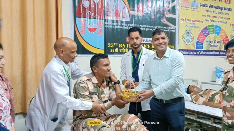 स्वास्थ्य विभाग द्वारा स्वास्थ्य सेवा पखवाड़ा के अंतर्गत आई टी बी पी महिडांडा  उत्तरकाशी में आयोजित हुआ स्वास्थ्य शिविर